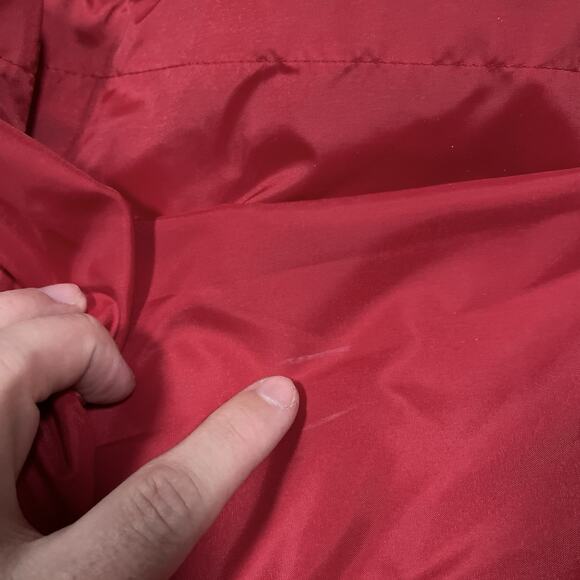 Ganryu Comme Des Garçons Red Lapel Nylon Coat Jacket Small Japan Made Designer - Picture 13 of 13